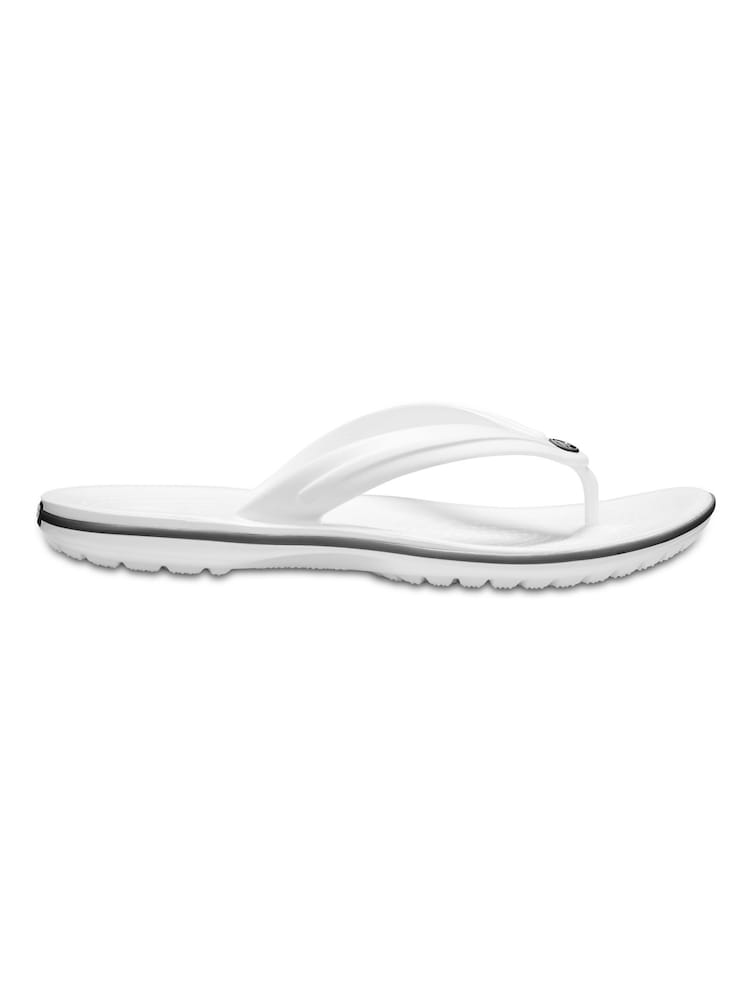 Crocs White Crocband Flip Sandals - Image 1 of 6