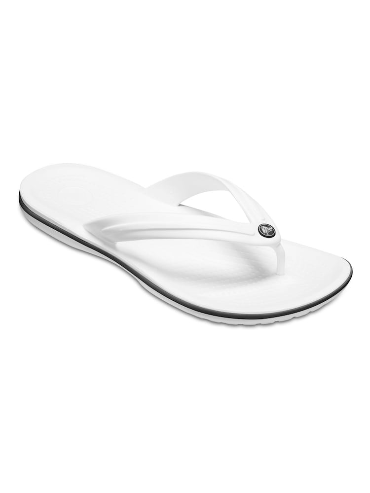 Crocs White Crocband Flip Sandals - Image 2 of 6