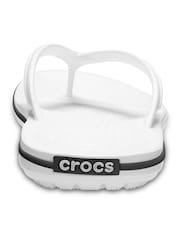 Crocs White Crocband Flip Sandals - Image 3 of 6