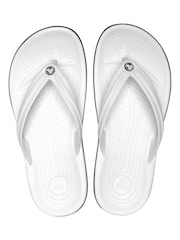 Crocs White Crocband Flip Sandals - Image 5 of 6