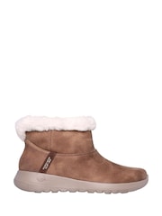 Skechers Natural On The Go Joy Cozy Dream Slip In Boots - Image 1 of 5