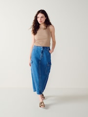 Neutral Ribbed Racer Vest - Image 2 of 7