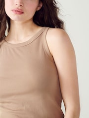 Neutral Ribbed Racer Vest - Image 5 of 7