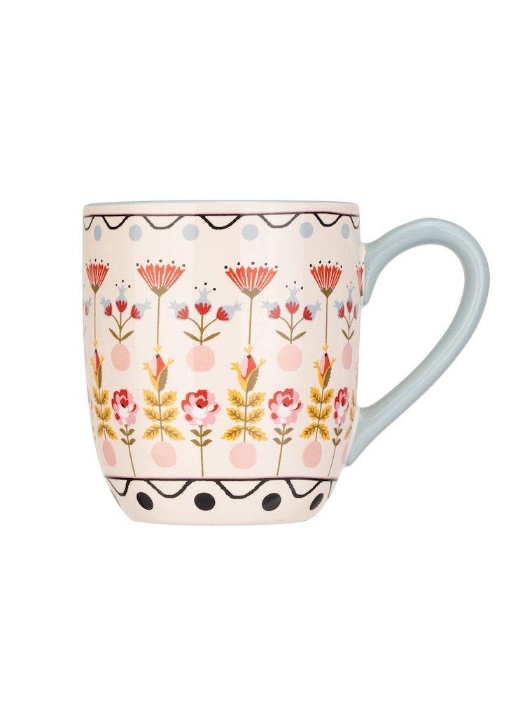 Cath Kidston Set of 4 Blue Breakfast Mugs - Image 2 of 4