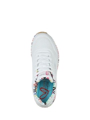 Skechers White Womens Uno Loving Love Trainers - Image 3 of 5