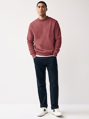 Pink Regular Fit Jersey Cotton Rich Crew Sweatshirt - Image 2 of 8