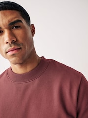 Pink Regular Fit Jersey Cotton Rich Crew Sweatshirt - Image 4 of 8