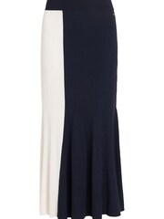 Tommy Hilfiger Blue Colour Block Rib Maxi Skirt - Image 3 of 4