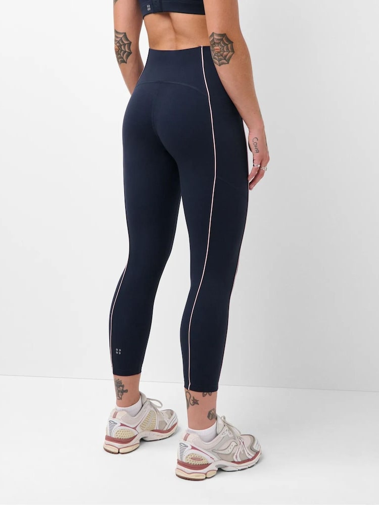 Ciemnoniebieski - Sweaty Betty Power UltraSculpt Piping Leggings - Obraz 2 z 6 Ciemnoniebieski - Sweaty Betty Power UltraSculpt Piping Leggings - Obraz 2 z 6