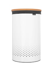 Brabantia White 60L Cork Lid Laundry Bin - Image 1 of 6