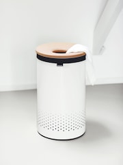 Brabantia White 60L Cork Lid Laundry Bin - Image 4 of 6