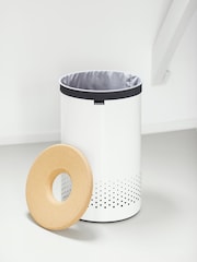 Brabantia White 60L Cork Lid Laundry Bin - Image 5 of 6