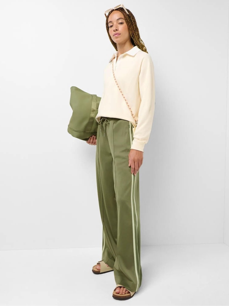Bracken Grön - Sweaty Betty Revival Pintuck Sidorandiga Wide Leg Byxor - Bild 1 av 6