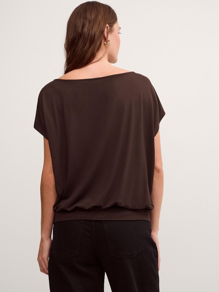 Monsoon Brown Dilly Jersey Top - Image 2 of 4 Monsoon Brown Dilly Jersey Top - Image 2 of 4