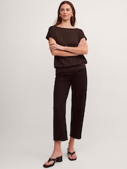 Monsoon Brown Dilly Jersey Top - Image 4 of 4