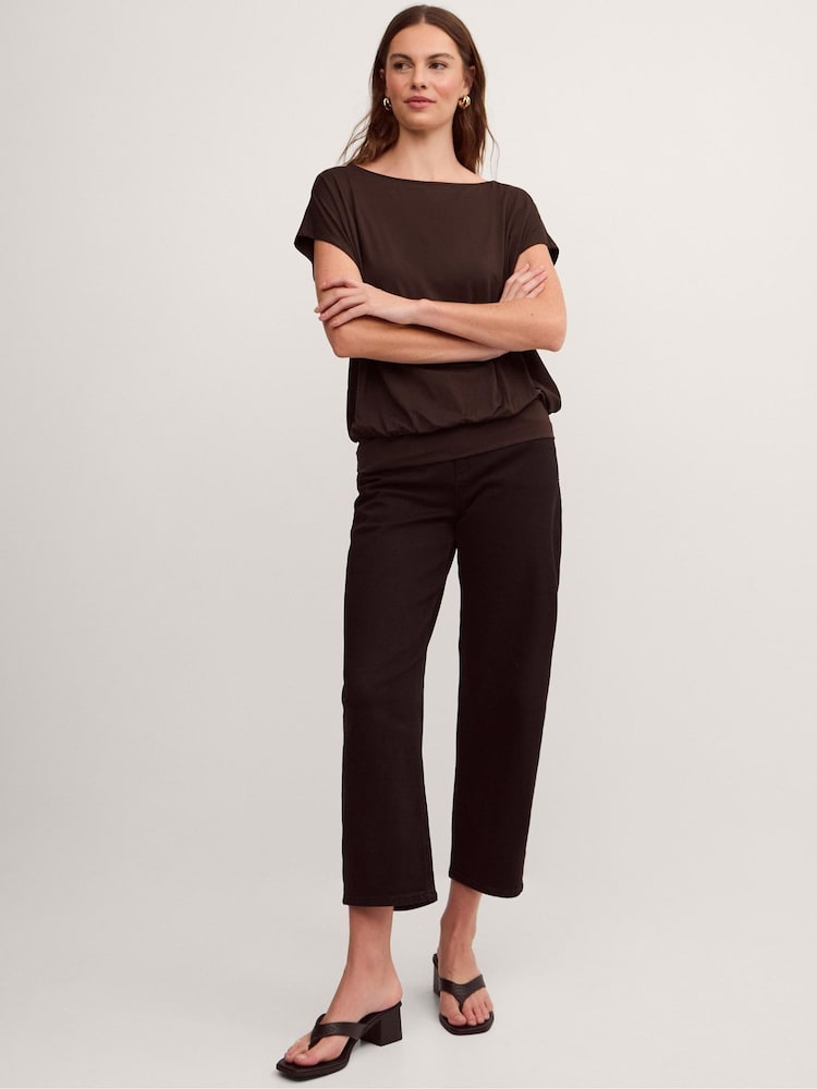 Monsoon Brown Dilly Jersey Top - Image 4 of 4 Monsoon Brown Dilly Jersey Top - Image 4 of 4