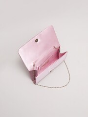 Phase Eight Pink Satin Twist Clutch Bag - Image 3 of 7
