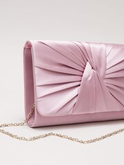 Phase Eight Pink Satin Twist Clutch Bag - Image 4 of 7