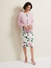 Phase Eight Pink Satin Twist Clutch Bag - Image 6 of 7