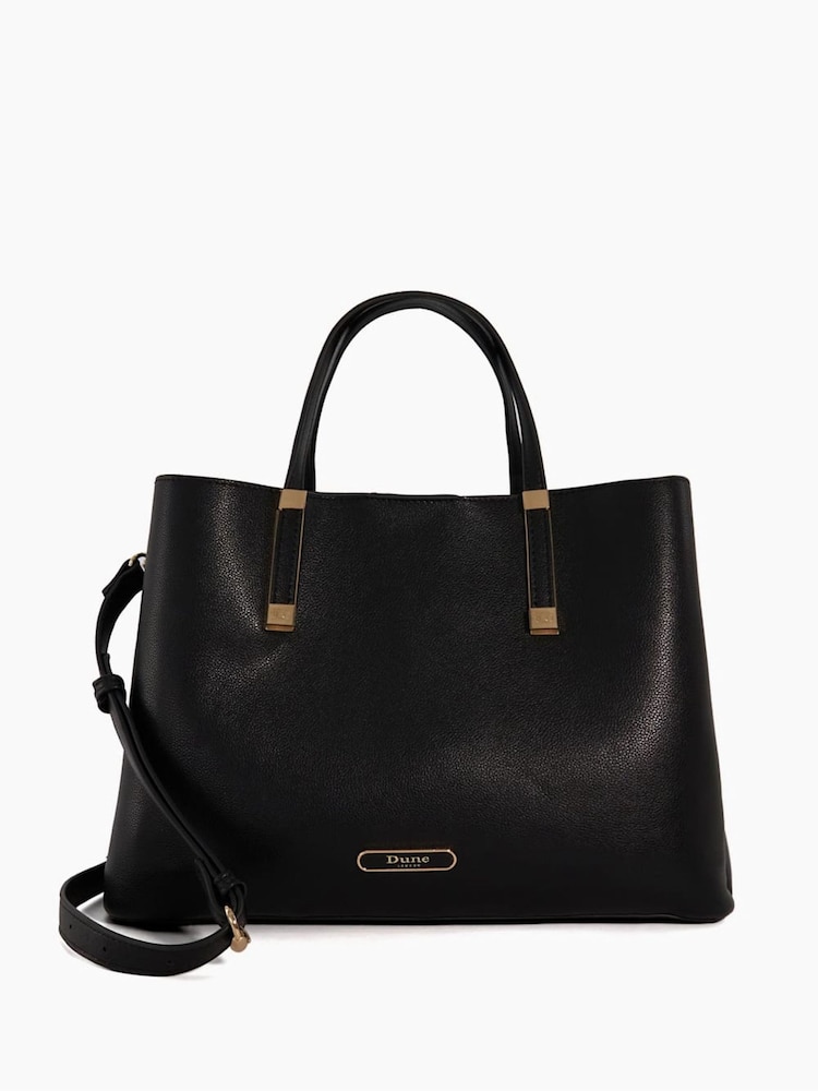 Dune London Black Large Unlined Dorries Tote Bag - Image 2 of 5