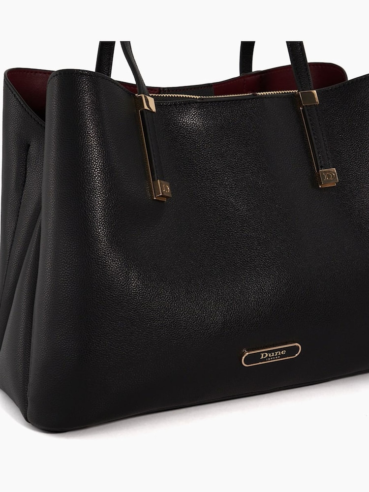 Dune London Black Large Unlined Dorries Tote Bag - Image 5 of 5