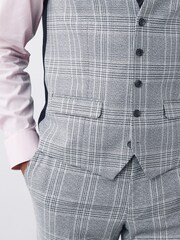 Grey Check Suit Waistcoat - Image 5 of 8