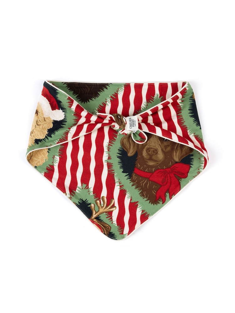Pañuelo para el cuello con estampado de rayas de Chelsea Peers Pets Navidad Chip & Friends - Imagen 2 de 3 Pañuelo para el cuello con estampado de rayas de Chelsea Peers Pets Navidad Chip & Friends - Imagen 2 de 3