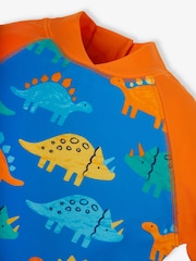 JoJo Maman Bébé Blue Dino UPF 50 2-Piece Sun Protection Suit - Image 4 of 4