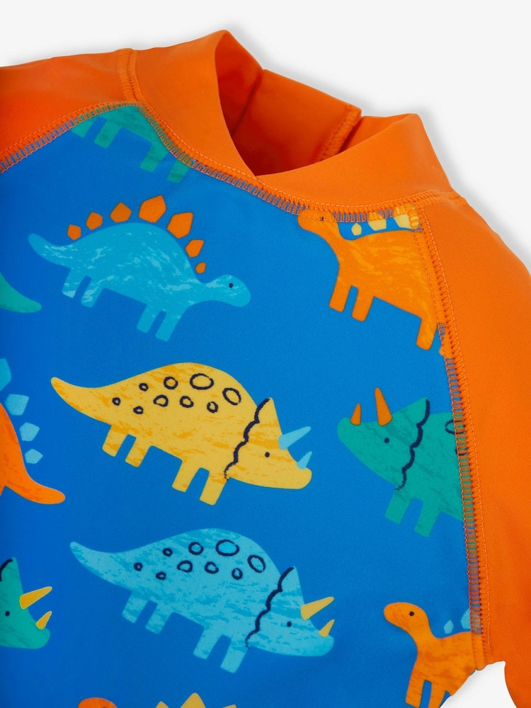 JoJo Maman Bébé Blue Dino UPF 50 2-Piece Sun Protection Suit - Image 4 of 4
