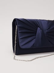 Phase Eight Blue Satin Twist Clutch - Image 7 of 7