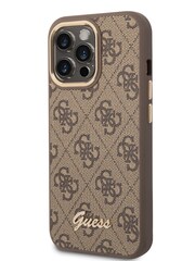 Guess iPhone 14 Pro Brown Case - Pc/Tpu 4G Pu Case Metal Camera Outline & Buttons - Image 3 of 16