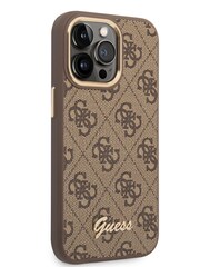 Guess iPhone 14 Pro Brown Case - Pc/Tpu 4G Pu Case Metal Camera Outline & Buttons - Image 5 of 16