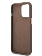 Guess iPhone 14 Pro Brown Case - Pc/Tpu 4G Pu Case Metal Camera Outline & Buttons - Image 15 of 16