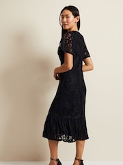 Phase Eight Blue Matilda Tapework Midi Dress - Image 2 of 7