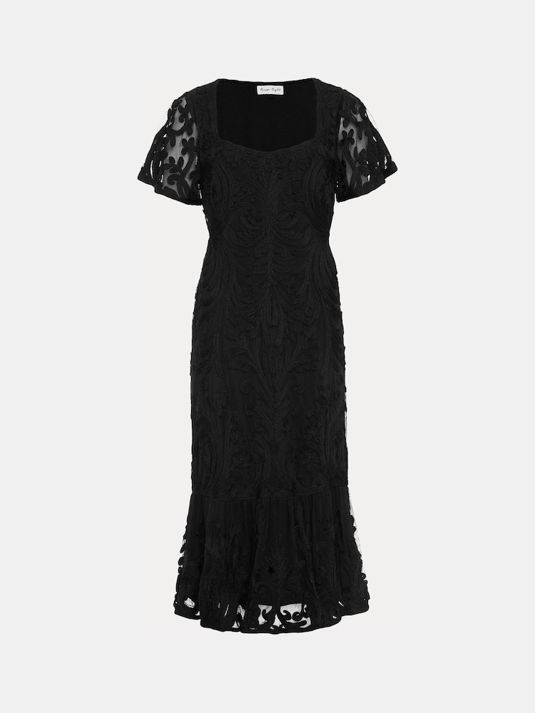 Phase Eight Blue Matilda Tapework Midi Dress - Image 7 of 7