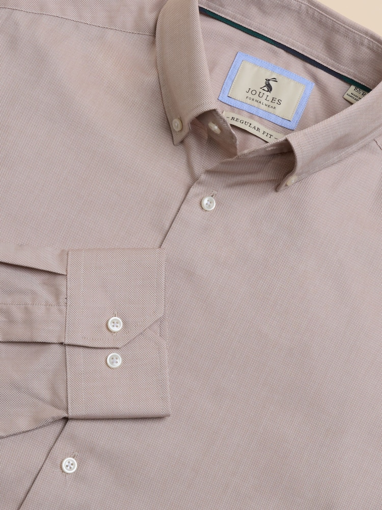 Joules Neutral Slim Fit Oxford Shirt - Image 1 of 6