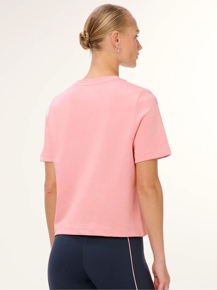 Sweaty Betty Pink Elevated Cotton Boxy T-Shirt - Image 2 of 6 Sweaty Betty Pink Elevated Cotton Boxy T-Shirt - Image 2 of 6