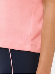 Sweaty Betty Pink Elevated Cotton Boxy T-Shirt - Image 4 of 6