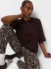Sweaty Betty Brown Elevated Cotton Longline T-Shirt - Image 1 of 6