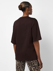 Sweaty Betty Brown Elevated Cotton Longline T-Shirt - Image 3 of 6