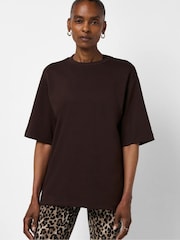 Sweaty Betty Brown Elevated Cotton Longline T-Shirt - Image 4 of 6