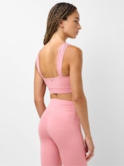 Sweaty Betty Deco Pink Ultimate Studio Ruched Bra - Image 3 of 6