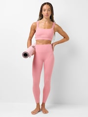 Sweaty Betty Deco Pink Ultimate Studio Ruched Bra - Image 4 of 6