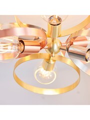 Gallery Home Brass Circle Flush Ceiling Light - Image 4 of 7