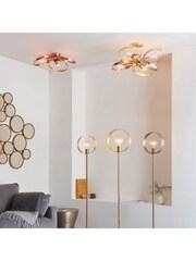 Gallery Home Brass Circle Flush Ceiling Light - Image 6 of 7