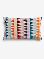 Pink Cut Velvet Geo 40 x 59cm Cushion - Image 1 of 5