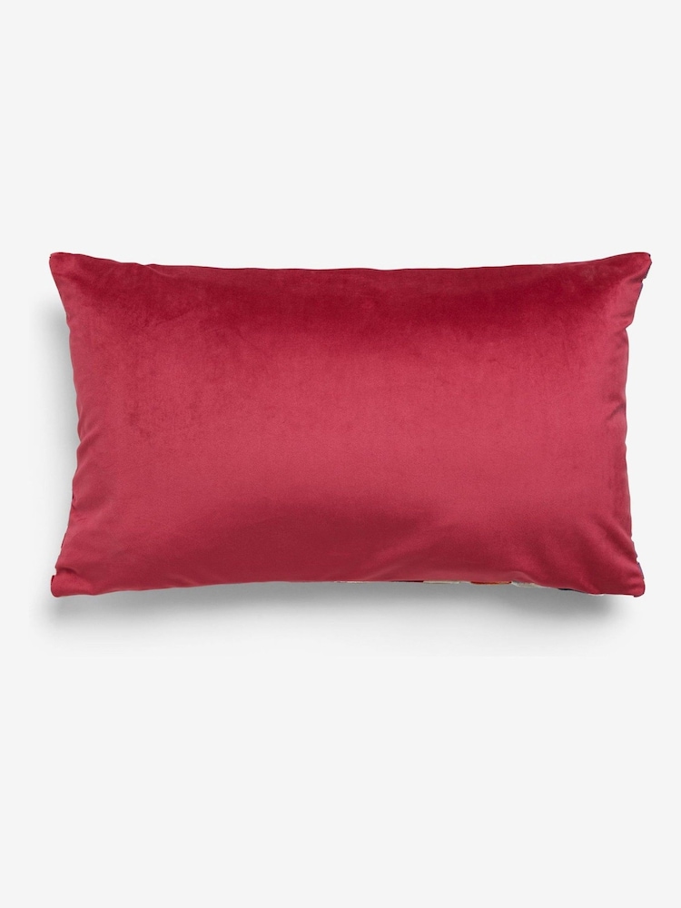 Pink Cut Velvet Geo 40 x 59cm Cushion - Image 2 of 5