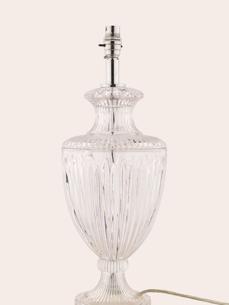 Laura Ashley Clear Meredith Cut Glass Crystal Urn Table Medium Lamp Base - Image 2 of 3 Laura Ashley Clear Meredith Cut Glass Crystal Urn Table Medium Lamp Base - Image 2 of 3