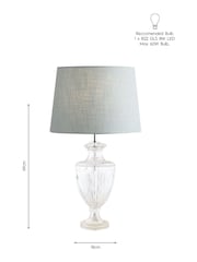 Laura Ashley Clear Meredith Cut Glass Crystal Urn Table Medium Lamp Base - Image 3 of 3