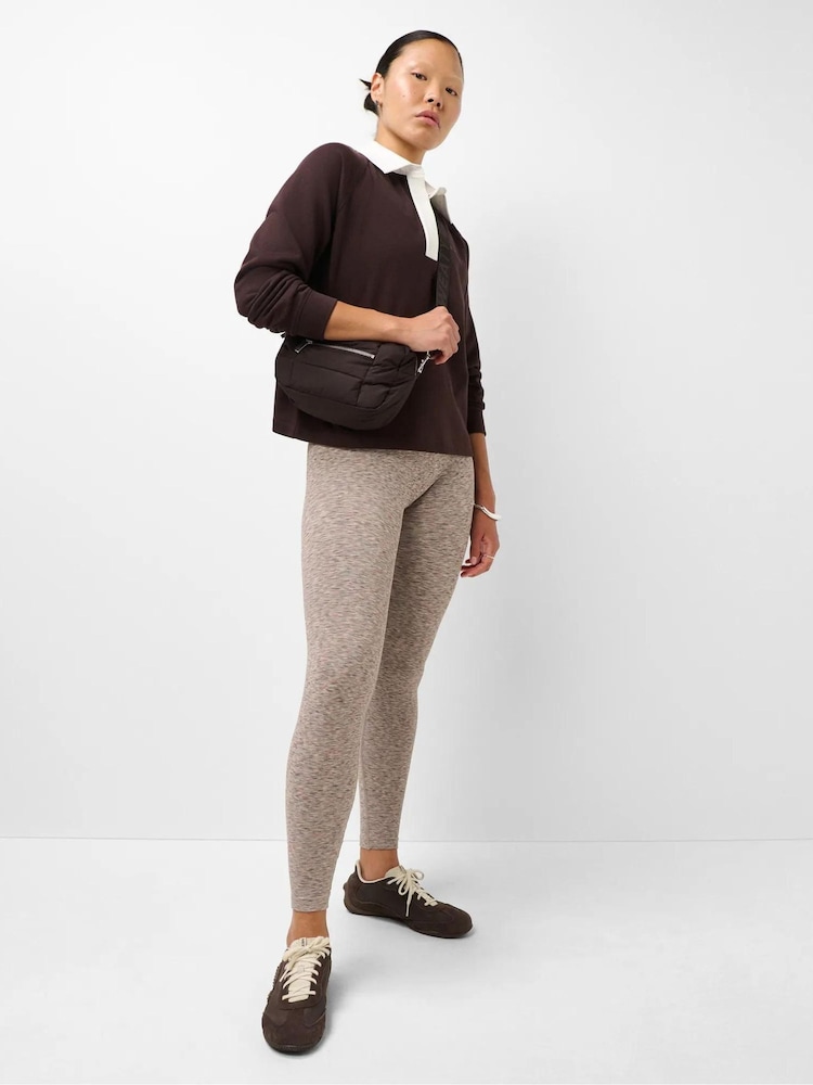 Sweaty Betty Brown Seamless Space Dye Leggings - Image 1 of 6 Sweaty Betty Brown Seamless Space Dye Leggings - Image 1 of 6